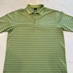 Nike Green Striped Polo Shirt